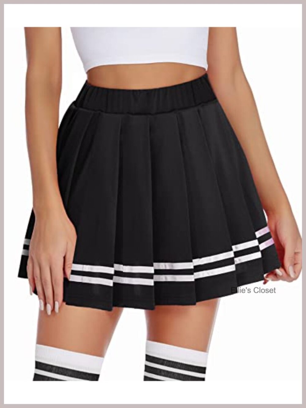 Pleated Mini Skirt High Waist A-Line School Girl Skirt